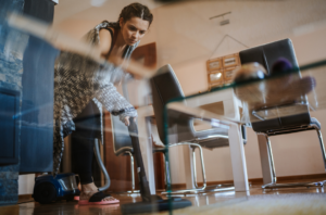 Woman cleaning